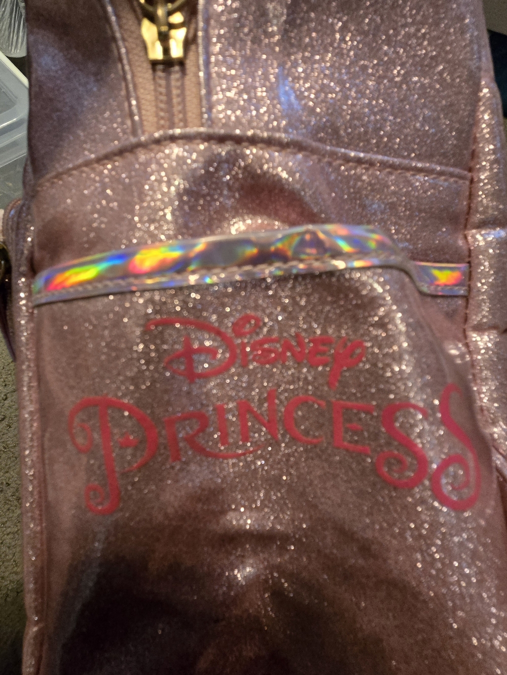 Kids Pink Glitter Princess Backpack - Disney - Picture 5 of 5
